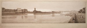 Výběr dvaceti nejmalebnějších pohledů v Paříži: Pohled na vesnici Chaillot atd. převzatý z Pont de la Concorde od Thomas Girtin