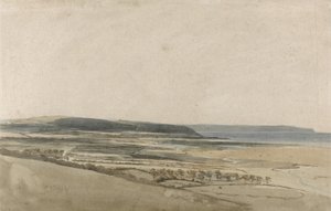 Ústí řeky Taw, Devon, cca 1801 (akvarel přes tužku na papíře) od Thomas Girtin