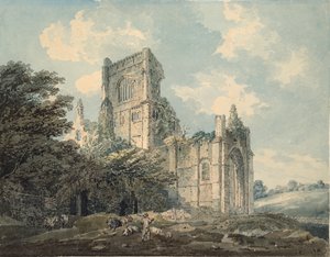 Kirkstall Abbey, Yorkshire, c1790-1802 od Thomas Girtin