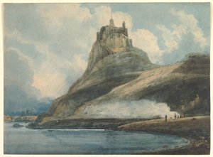 Hrad Lindisfarne, Holy Island, Northumberland od Thomas Girtin
