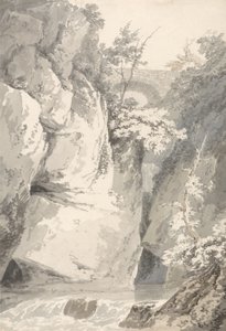 Na březích Lago di Como, kolem roku 1796 (přemytí grafitem na papíře) od Thomas Girtin