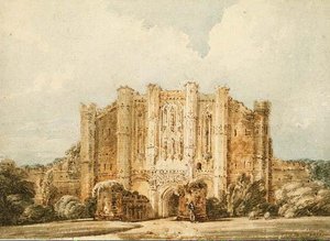 PD.52-1966 Západní pohled na Thornton Abbey, Lincolnshire, asi 1794 (akvarel a tužka na papíře) od Thomas Girtin