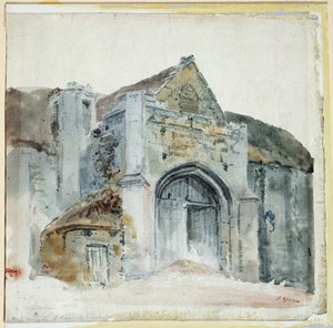 Desátková stodola, Abbotsbury (akvarel na papíře) od Thomas Girtin