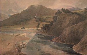 Odrazové můstky na Wharfe, nad Bolton Abbey, Yorkshire, 1801 od Thomas Girtin
