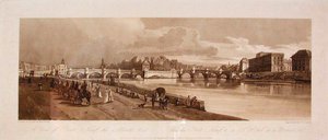 Pohled na Pont Neuf, mincovnu atd. od Thomas Girtin