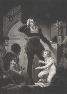Princ Arthur a Hubert Shakespeare, král Jan, dějství 4, scéna 1, 1823-24.
