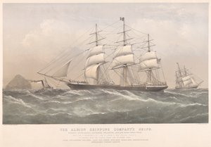 Lodě společnosti Albion Shipping Company (kolorovaná litografie) od Thomas Goldsworth Dutton