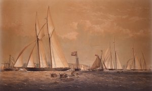Vítězný závod Anglo American Yacht Race v Cambrii, 1868