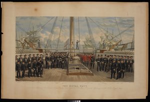 Královské námořnictvo. Věnováno admirálu siru Thomasi Sabrine Pasleymu... z H.M.S. The Royal Oak. od Thomas Goldsworth Dutton