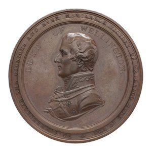 Pamětní medaile Wellingtona a Blüchera u Waterloo, 1815 (bronz)