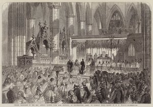 Sborový sňatek reverenda Arthura Thynna se slečnou Kendall, ve Westminsterském opatství v úterý týden od Thomas Harrington Wilson