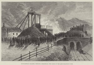 Mauricewood Colliery, Penicuik, Midlothian, scéna pozdního katastrofálního požáru od Thomas Harrington Wilson