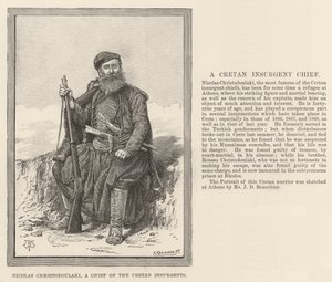 Nicolas Christodoulaki, náčelník krétských povstalců od Thomas Harrington Wilson