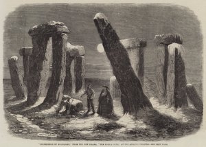 Stonehenge by Moonlight, z Nového dramatu, The Borgia Ring, v Adelphi Theatre od Thomas Harrington Wilson