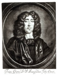 Portrét Tita Oatese (1649-1705) vyryl R. Thompson od Thomas Hawker
