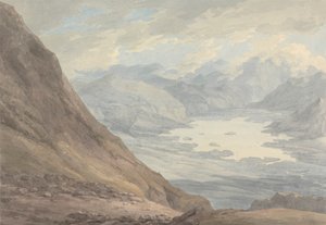 Pohled ze Skiddaw přes Derwentwater od Thomas Hearne