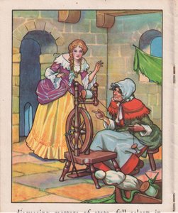 Spánek u kolovrátku (litografie) od Thomas Heath Robinson