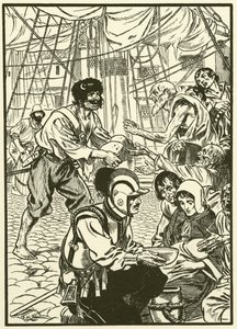 Krmení hladových občanů (rytina) od Thomas Heath Robinson