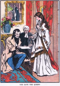 "God save the Queen" (barevná litografie) od Thomas Heath Robinson