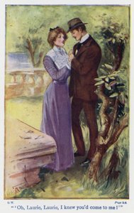 Ilustrace k Dobrým manželkám Louisy M. Alcottové (barevná litografie) od Thomas Heath Robinson