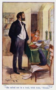 Ilustrace k Dobrým manželkám Louisy M. Alcottové (barevná litografie) od Thomas Heath Robinson