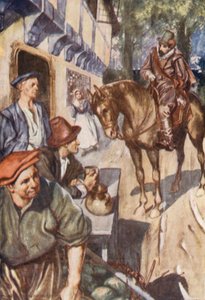 Ilustrace k životu sira Francise Drakea (barevná litografie)