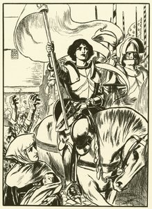 Johanka v čele armády (rytina) od Thomas Heath Robinson