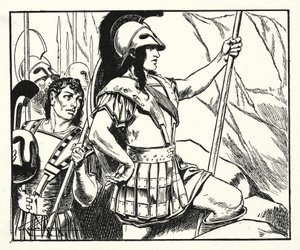 Leonidas (litografie) od Thomas Heath Robinson