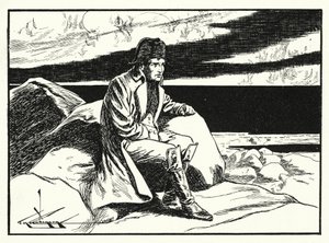 Napoleon na Svaté Heleně (litografie) od Thomas Heath Robinson