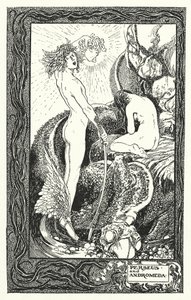 Perseus a Andromeda (litografie) od Thomas Heath Robinson