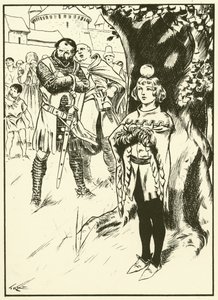 Tellův syn a jablko (rytina) od Thomas Heath Robinson