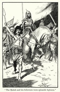 "Mahdí a jeho následovníci byli skvělí bojovníci" (litografie) od Thomas Heath Robinson