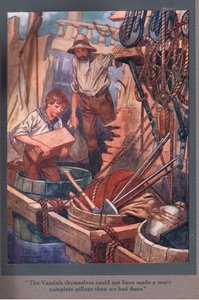 Sami vandalové by nemohli provést větší rabování, než jsme provedli my (barevná litografie). od Thomas Heath Robinson