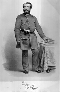 Portrét W. H. Russella (1820-1907), dopisovatele Timesů na Krymu, s faksimilií jeho autografu, vydaný v roce 1855