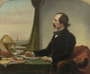 Portrét Elishy Kenta Kanea (1820-57) (olej na plátně)