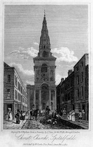 Christ Church, Spitalfields, Londýn, 1817.