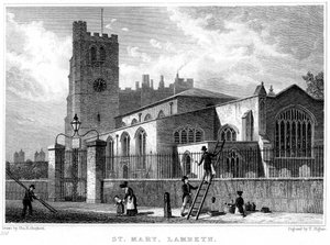 Kostel Panny Marie, Lambeth, Londýn, 1831.