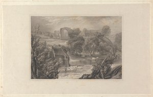 Egglestone Abbey, poblíž hradu Barnard od Thomas Higham