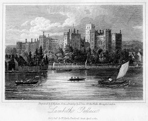 Lambeth Palace, Londýn, 1817.