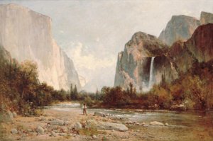 Yosemity, vodopády Bridal Veil Falls od Thomas Hill