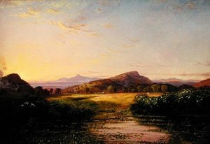 Skica krajiny, cca 1860-70 (olej na plátně)