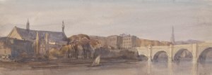 Pohled na Westminster Hall a most z Lambeth od Thomas Hollis