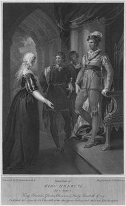 Třetí díl krále Jindřicha VI. 3. dějství. Scéna 2. Král Edward, Gloucester, Clarence & Lady Elizabeth Gre