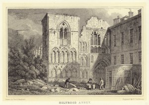 Holyrood Abbey (rytina) od Thomas Hosmer (after) Shepherd