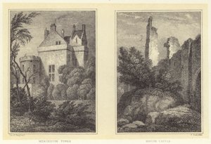 Merchiston Tower; Roslyn Castle (rytina)