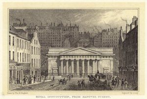 Royal Institution, z Hanover Street (rytina) od Thomas Hosmer (after) Shepherd