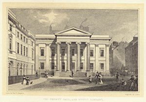 County Hall a Signet Library (rytina) od Thomas Hosmer (after) Shepherd