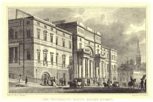 Univerzita, South Bridge Street (rytina) od Thomas Hosmer (after) Shepherd