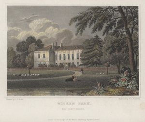 Wicken Park, Northamptonshire (barevná rytina) od Thomas Hosmer (after) Shepherd