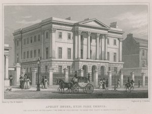 Apsley House, Hyde Park Corner, Londýn, sídlo vévody z Wellingtonu od Thomas Hosmer Shepherd